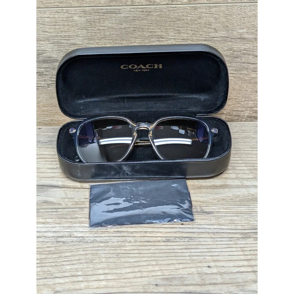 Coach HC8383U CL912‎ Transparent Green Tan Sunglasses 55-18-145 w Case